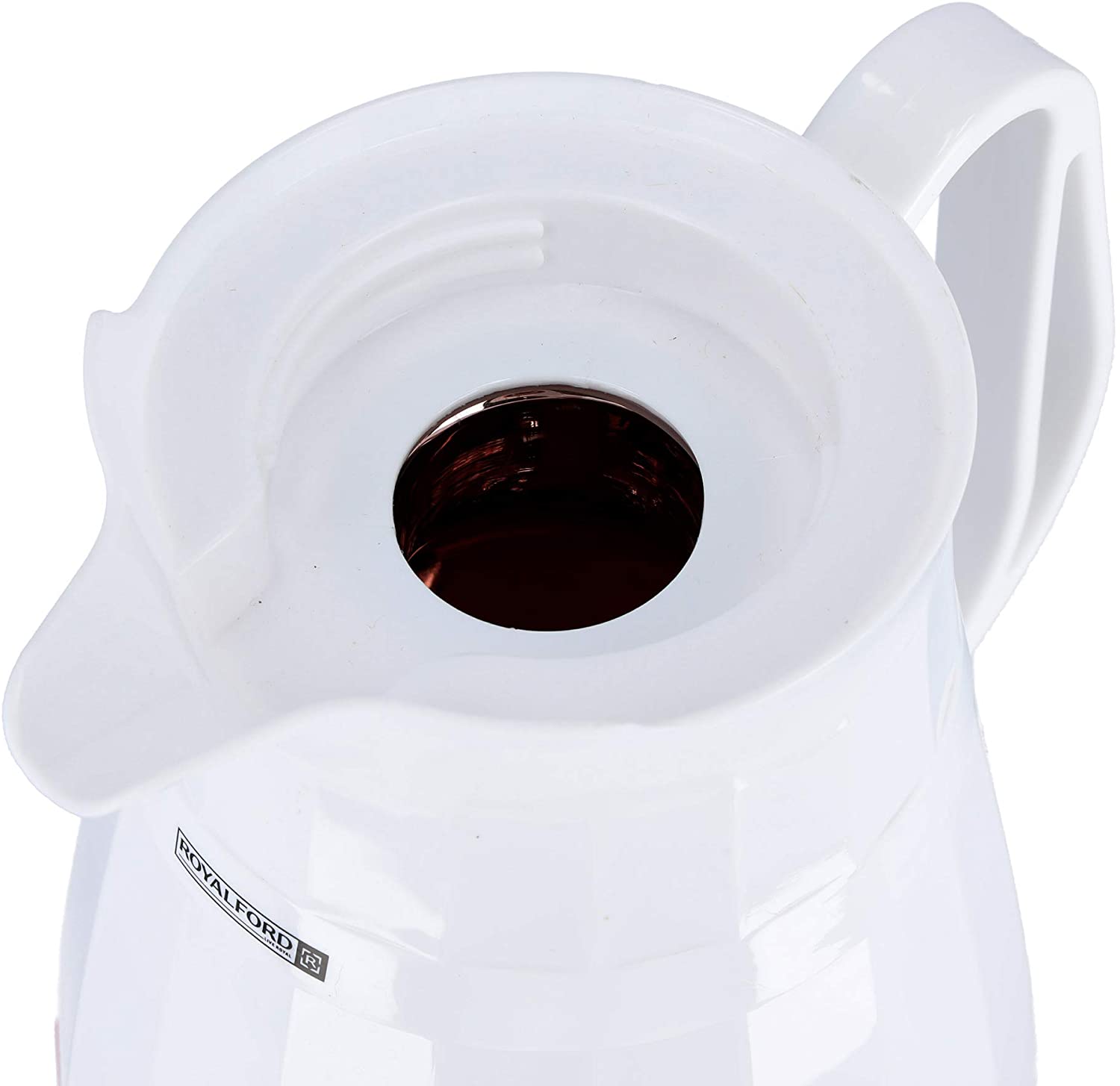 Royalford 1L Glass Vacuum Flask - Portable Coffee Heat Insulated Thermos RF9673