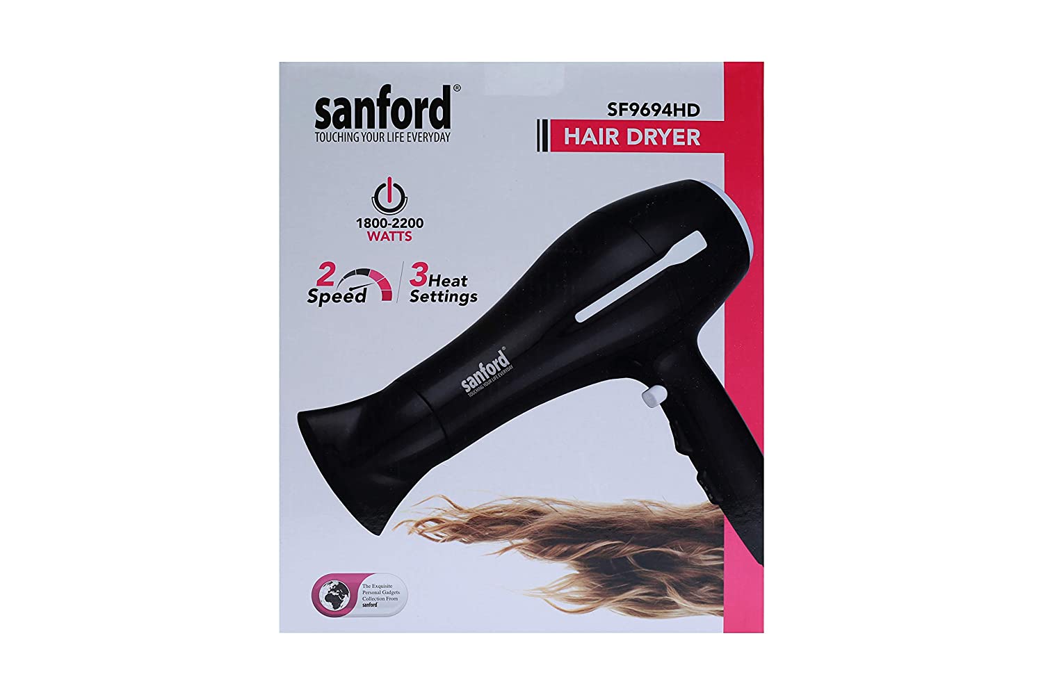 Sanford 1800 W Hair Dryer | Color Black | Best Personal Care Accessories in Bahrain | Hair Care and Styling | Halabh