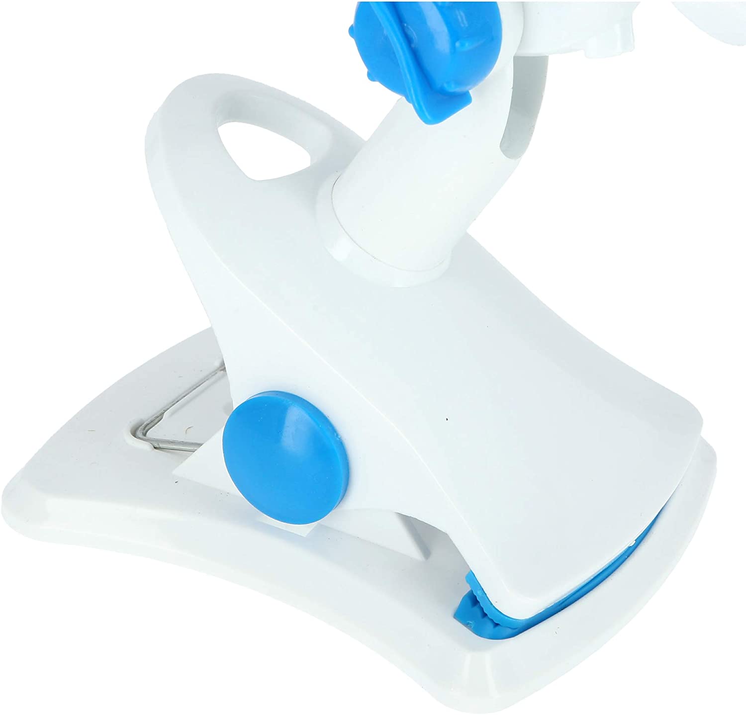 Krypton 8-Inch Oscillating Plastic Table Fan White & Blue | in Bahrain | Halabh.com