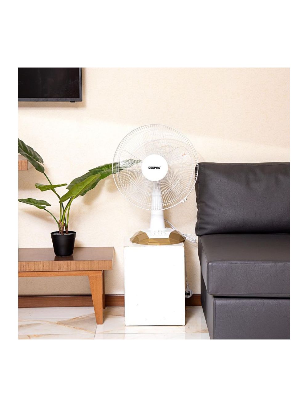 Geepas 16 Table Fan White | in Bahrain | Halabh.com