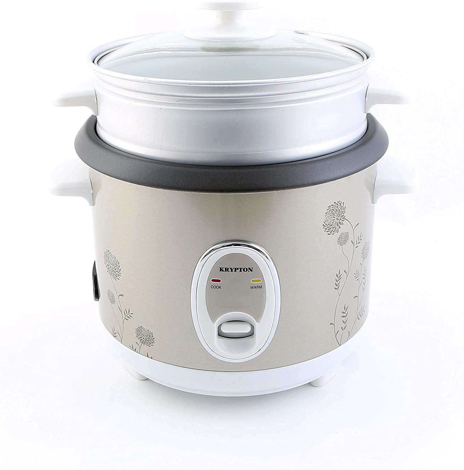 Krypton 1 Liter Electric Rice Cooker With Aluminum Innerpot Brown