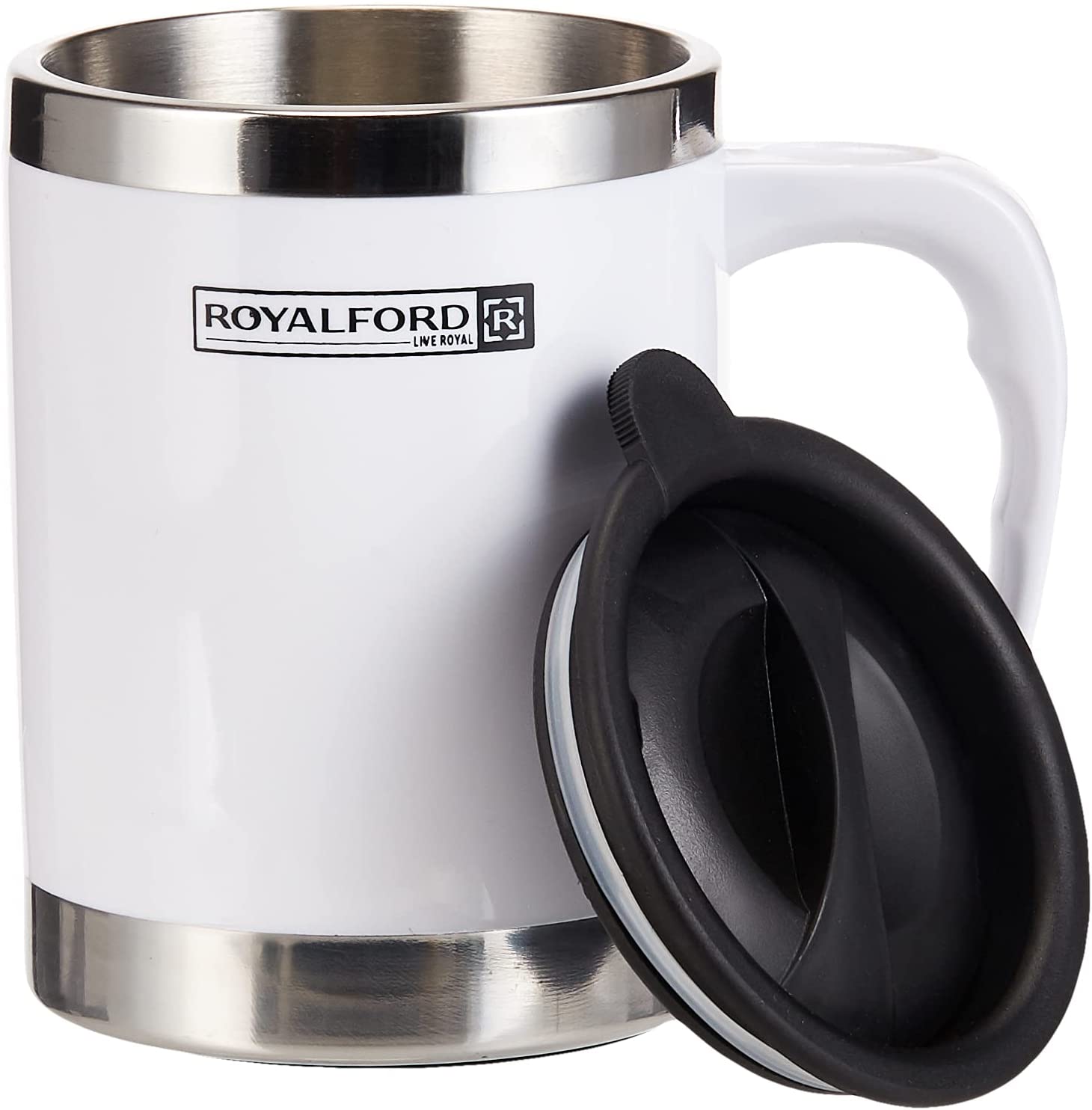 Royalford 14OZ Double Wall Travel Mug Portable with Comfortable
