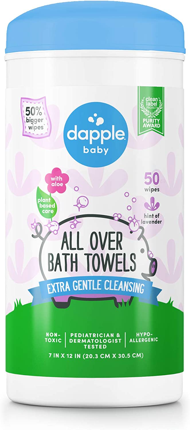 Dapple Baby Head To Toe Wipes Lavender 50 Wipes