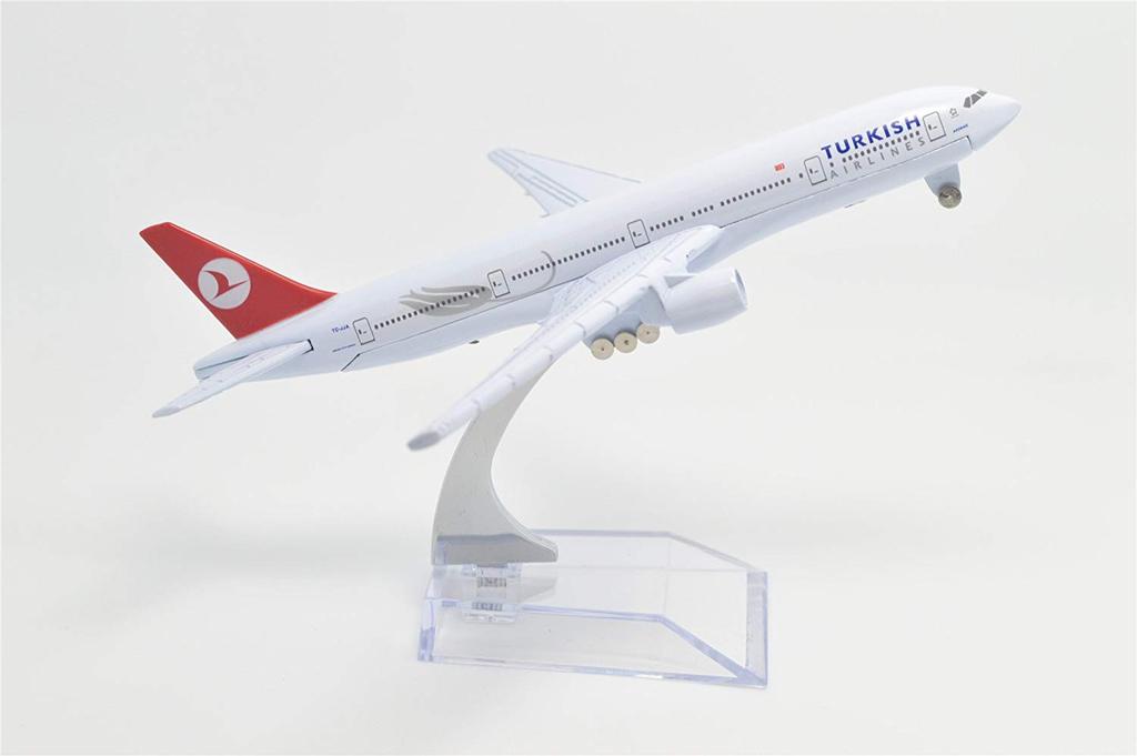 1:400 16cm Turkish Airlines Boeing B777 Metal Airplane Model Plane Toy