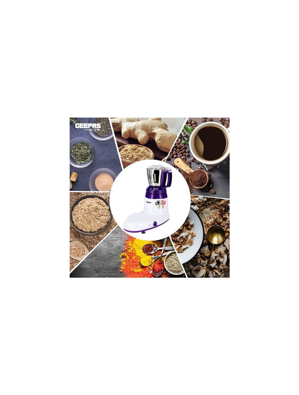 Geepas 3 In 1 Mixer Grinder 750W