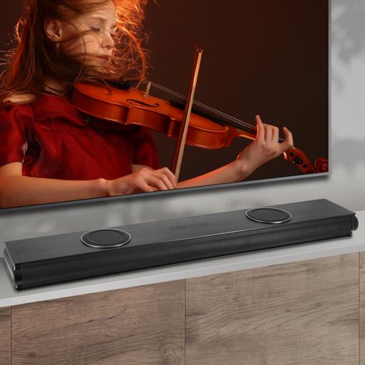 Geepas Portable Sound Bar System 2.2CH 2 Inbuilt Sub Woofer With 3D
