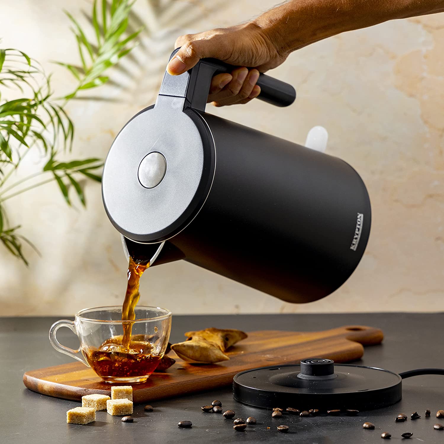 Krypton Double Wall Electric Kettle 1.7litre Capacity Black