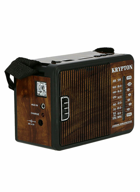Krypton Rechargeable Radio Brown