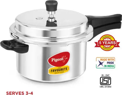 Pigeon Favourite 5 Litre Induction Bottom Pressure Cooker Aluminium