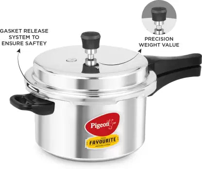 Pigeon Favourite 5 Litre Induction Bottom Pressure Cooker Aluminium