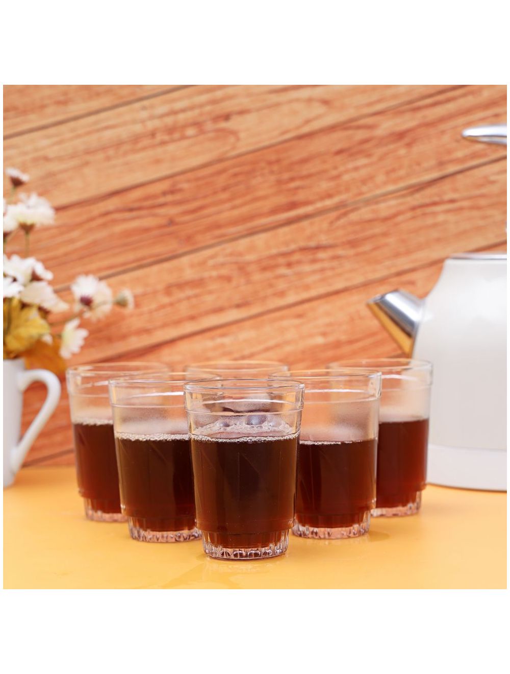 Royalford 6 Pcs Glass Tumbler 8 Oz Clear