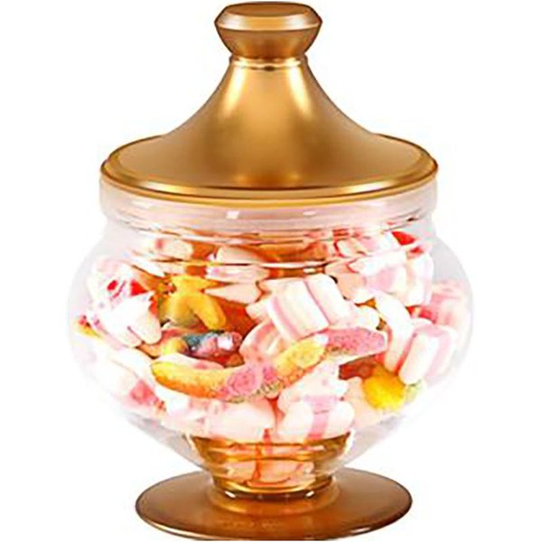 Royalford 16x19 Cm Acrylic Candy Bowl Gold & Clear