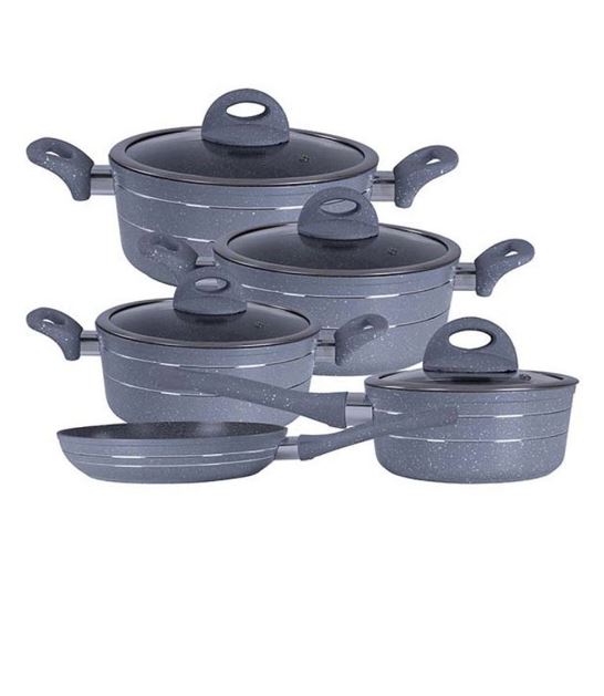 Royalford Smart Forged Aluminium Cookware Set Grey | Best Cookware Set in Bahrain | Halabh.com