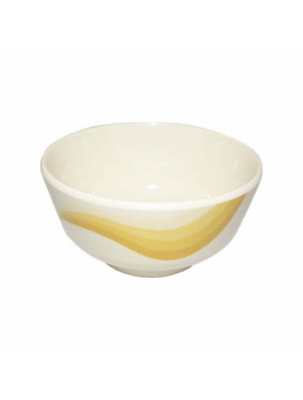Royalford 3.5 inch Melamineware Super Rays Round Bowl Yellow & White