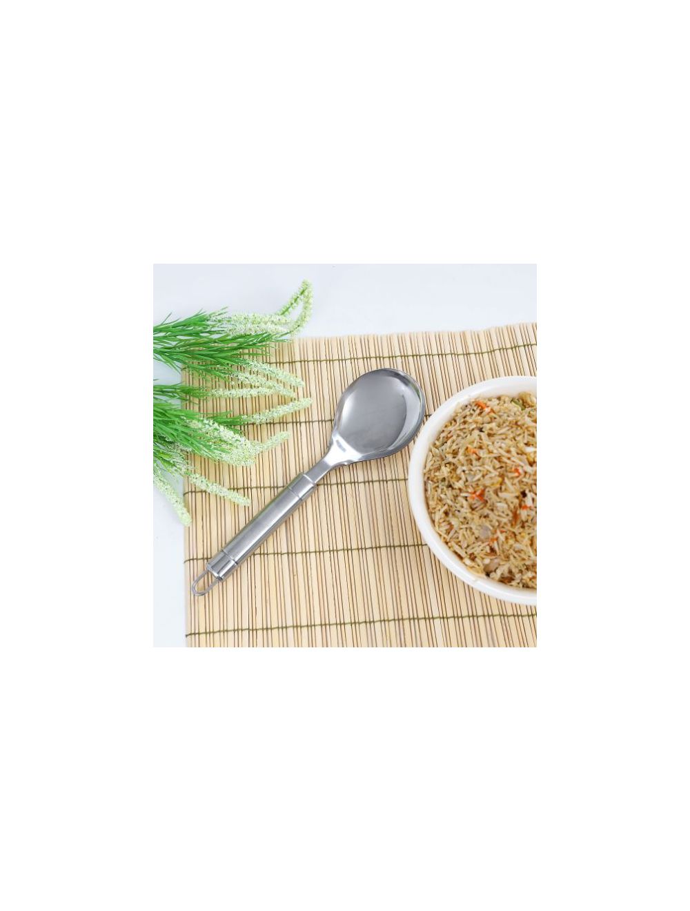 Royalford Stainless Steel Rice Spoon Silver