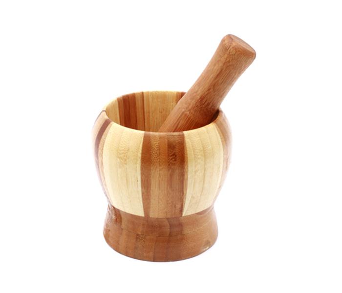Royalford Bamboo Grinding Bowl Brown