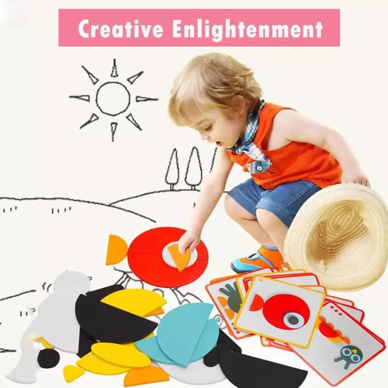 أحجية خشبية على شكل هندسي إبداعية ذاتية الصنع لعبة ألغاز طوب خشبي أطقم أحجية صندوق ألعاب تعليمية هدايا أعياد ميلاد ألعاب خشبية