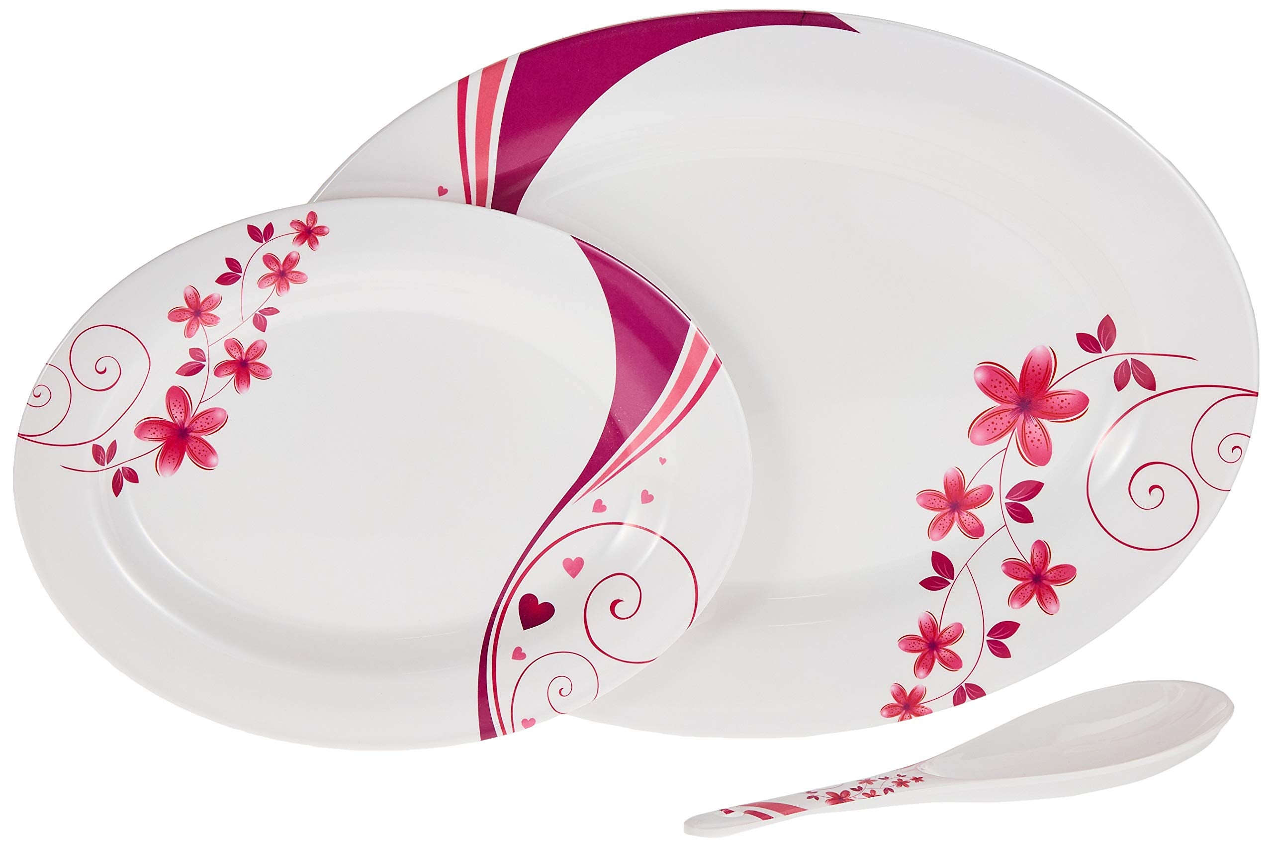 Flamingo Melamine Ware Combo Multi Colour 3 Pieces