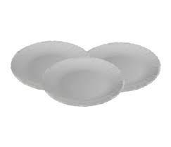 Flamingo Opal Ware Flat Plate White 8.5 Inch