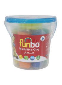FUNBO Modelling Clay 100g 6 Colors 3Mould Cutters in Bucket FO-MC-100-6+3M