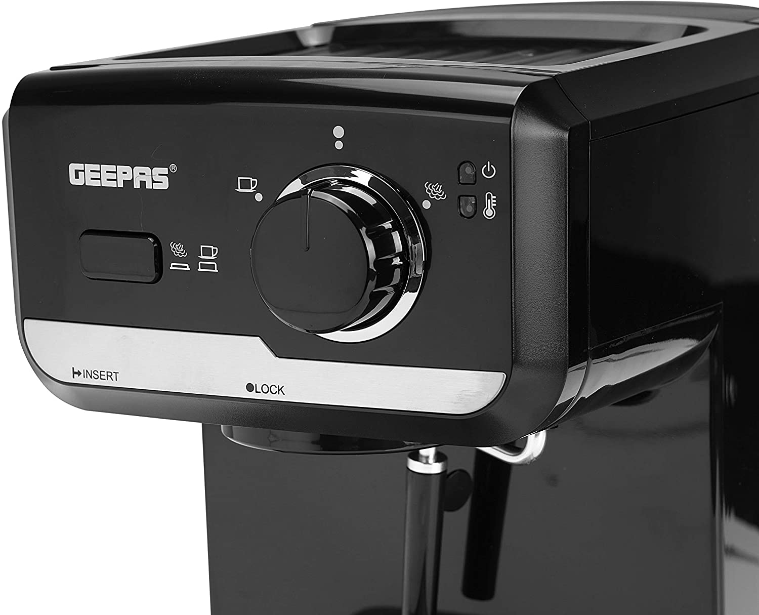 Shop Geepas 1.25 Liter Cappuccino Maker Glass Pot | Coffee Maker | Halabh