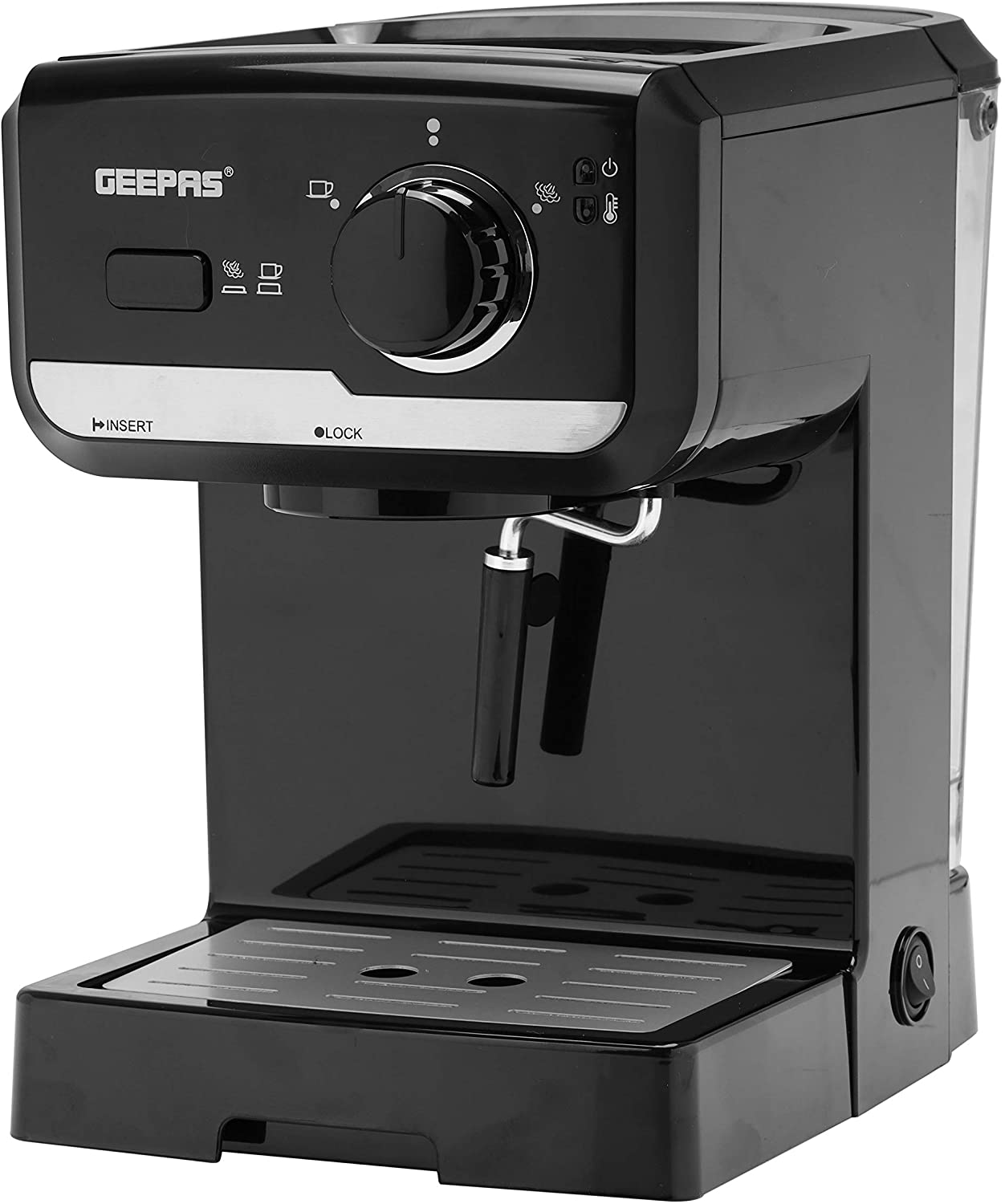 Shop Geepas 1.25 Liter Cappuccino Maker Glass Pot | Coffee Maker | Halabh