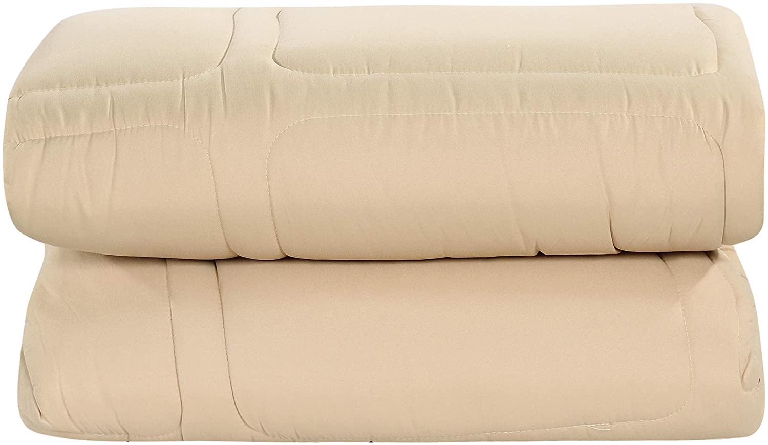 Stargold Solid Comforter 8 Pieces Set Soft Microfiber Beige 260x240cm