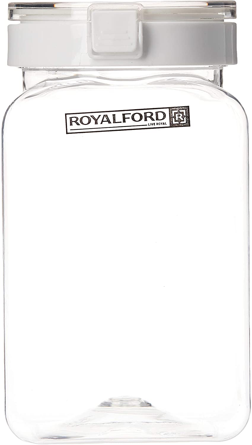 Royalford Plastic Canister 600 Ml With Lid Transparent