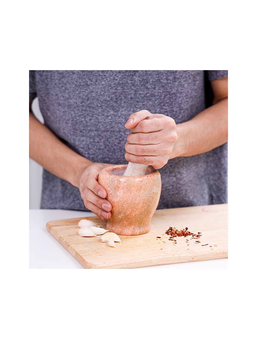 RoyalFord Marble Grinding Bowl Grey