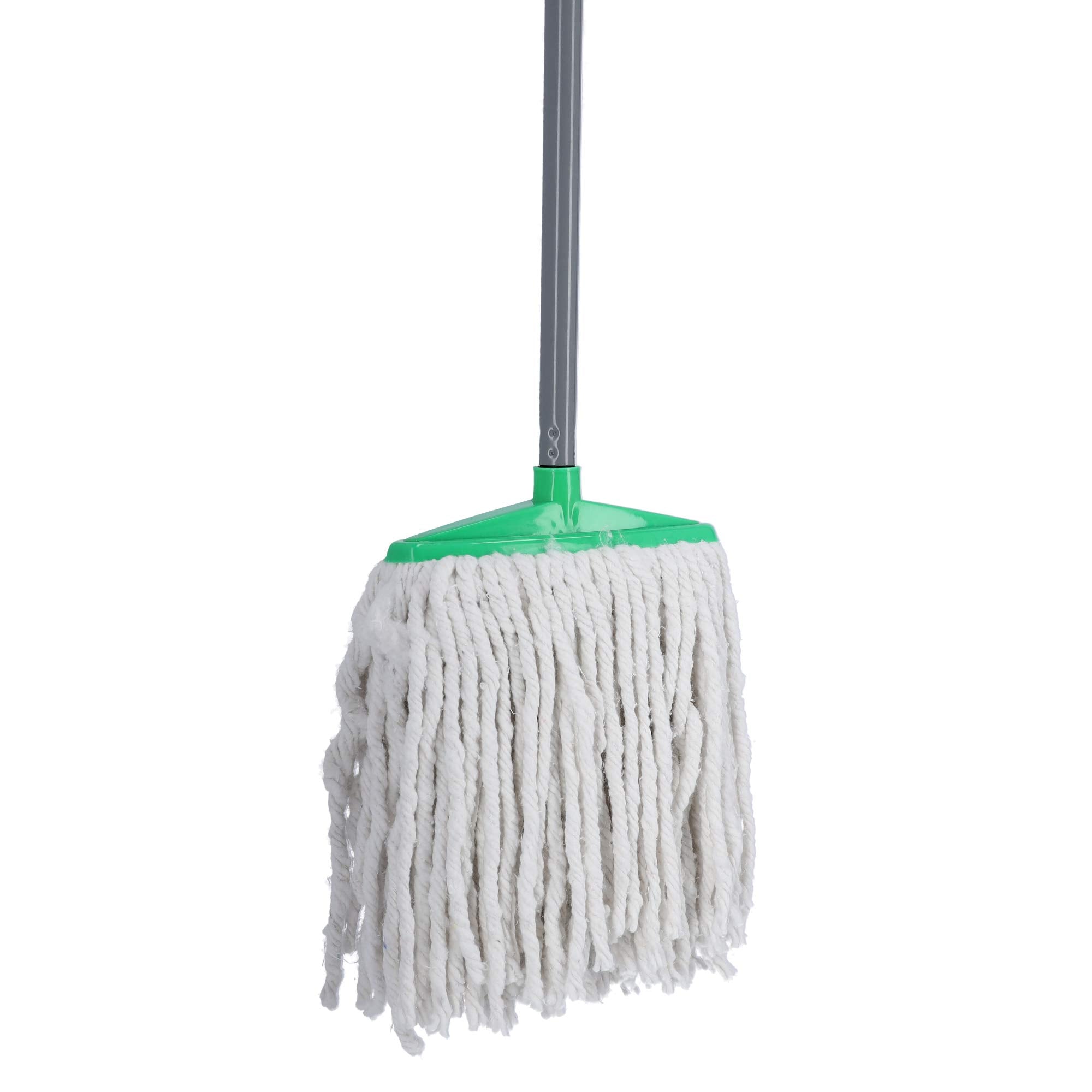 Royalford Cotton Mop Head With Iron Pole Grey and Green