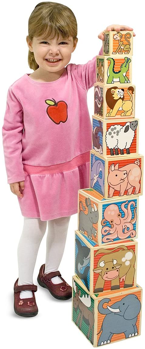 Melissa And Doug 14207 Wooden Animal Nesting 8 Blocks Stack