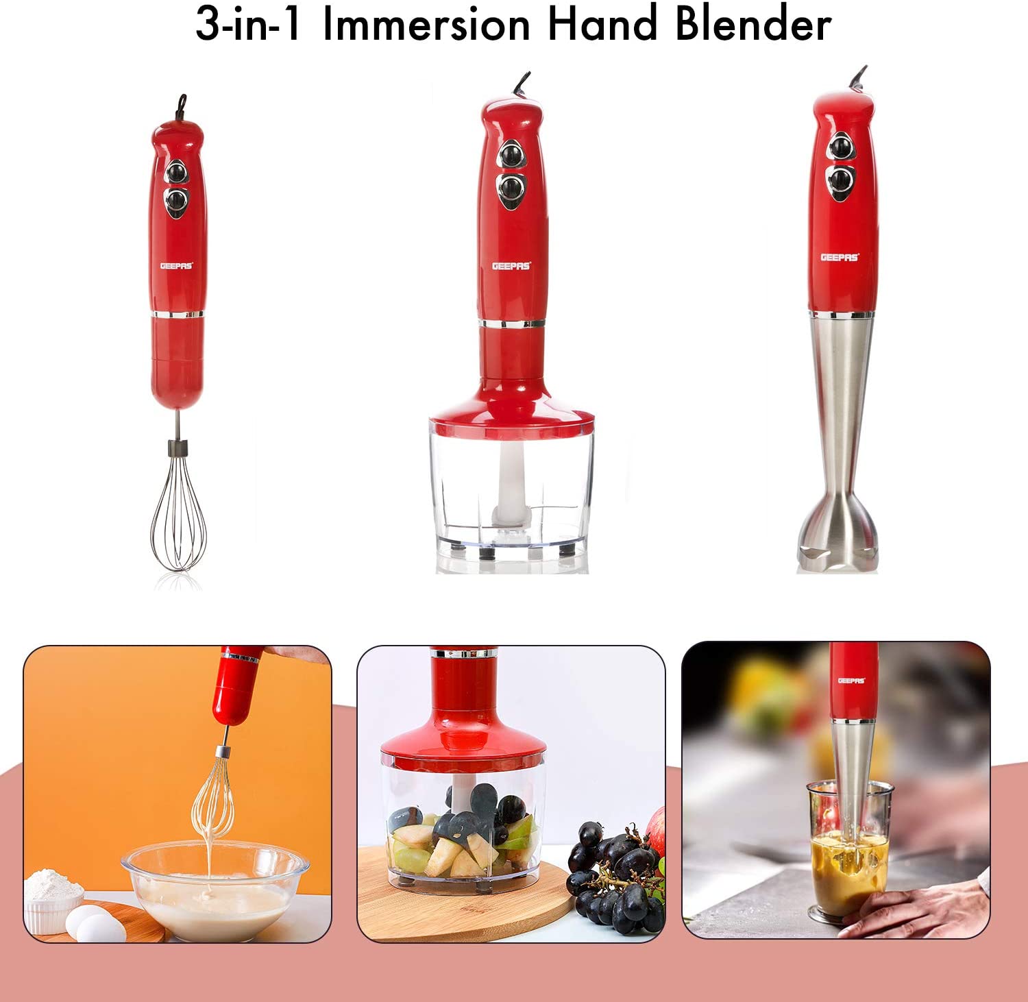 Exploring the Geepas Hand Blender for Versatile Kitchen Creations | Kitchen Appliances | Halabh.com
