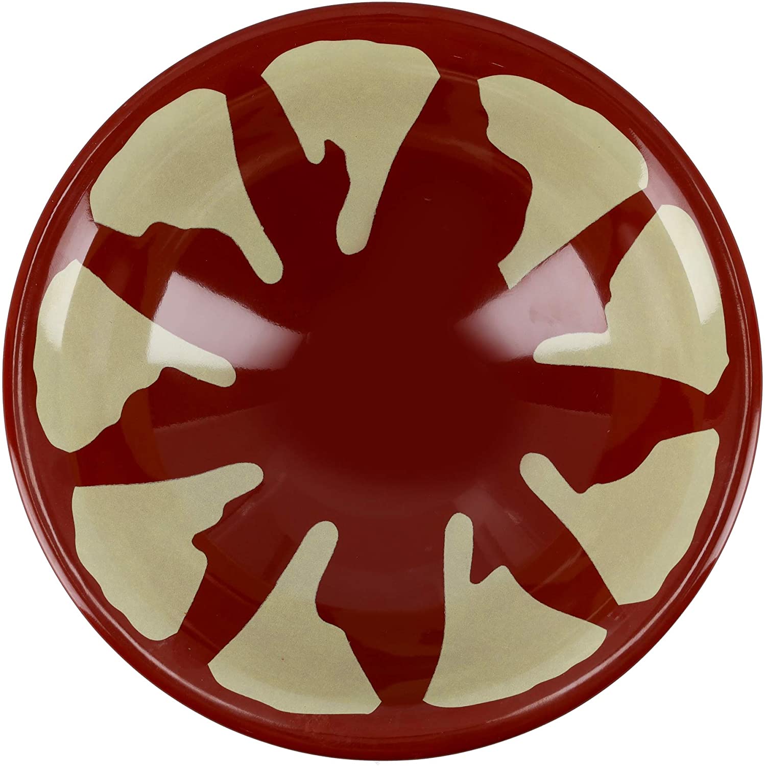 Royalford 5 inch Melamin Ware Hummus Bowl - Red and White RF9882