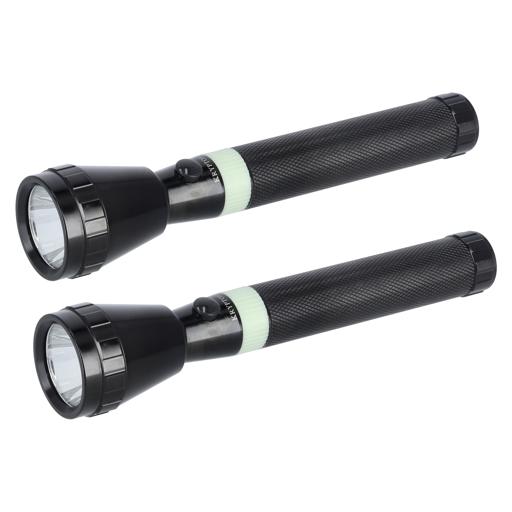Krypton Flashlight 2 Pcs Black