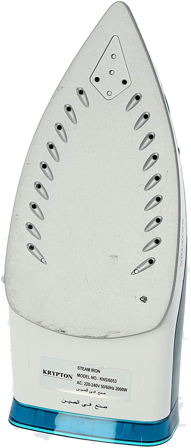 Krypton 2000w Easy Slide Steam Iron Blue & White