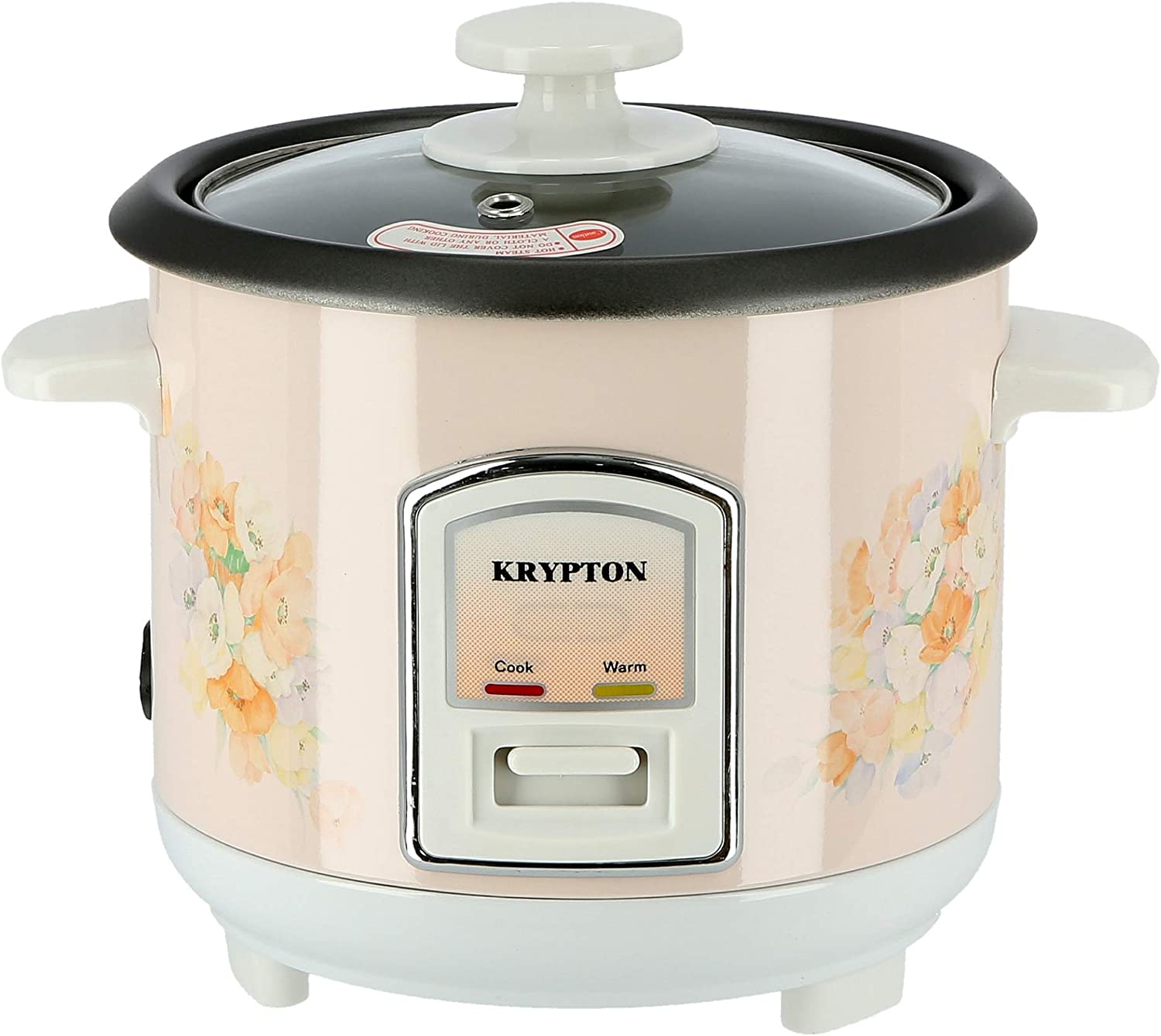 Krypton 0.6L Electric Rice Cooker With Steamer White