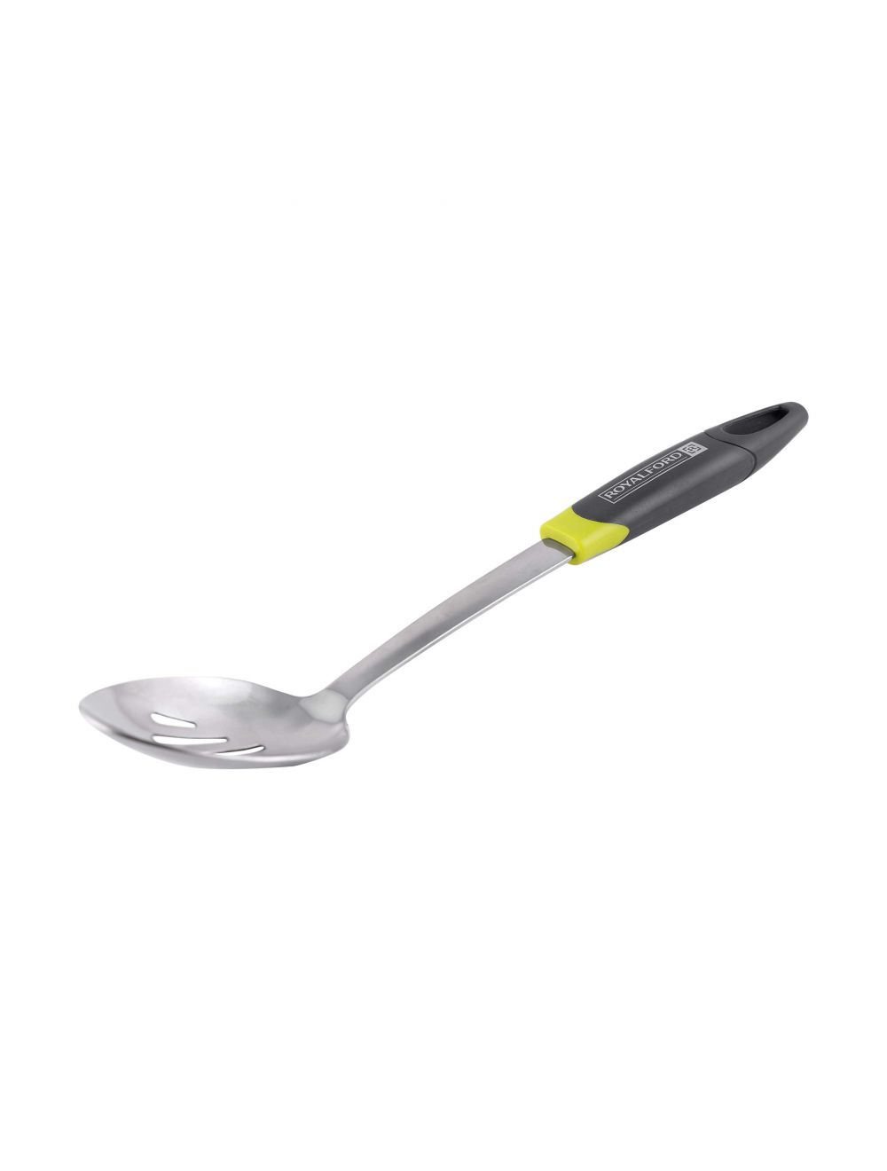 Royalford Stainless Steel Slotted Spoon Black