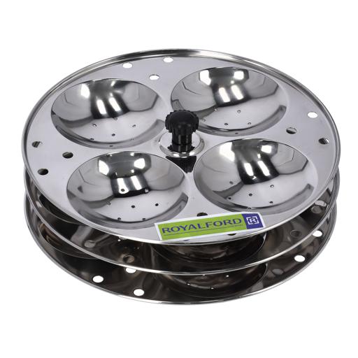 Royalford Stainless Idly Stand 3 Tier with 12 Pcs Capacity Idli Steamer Idli Trey