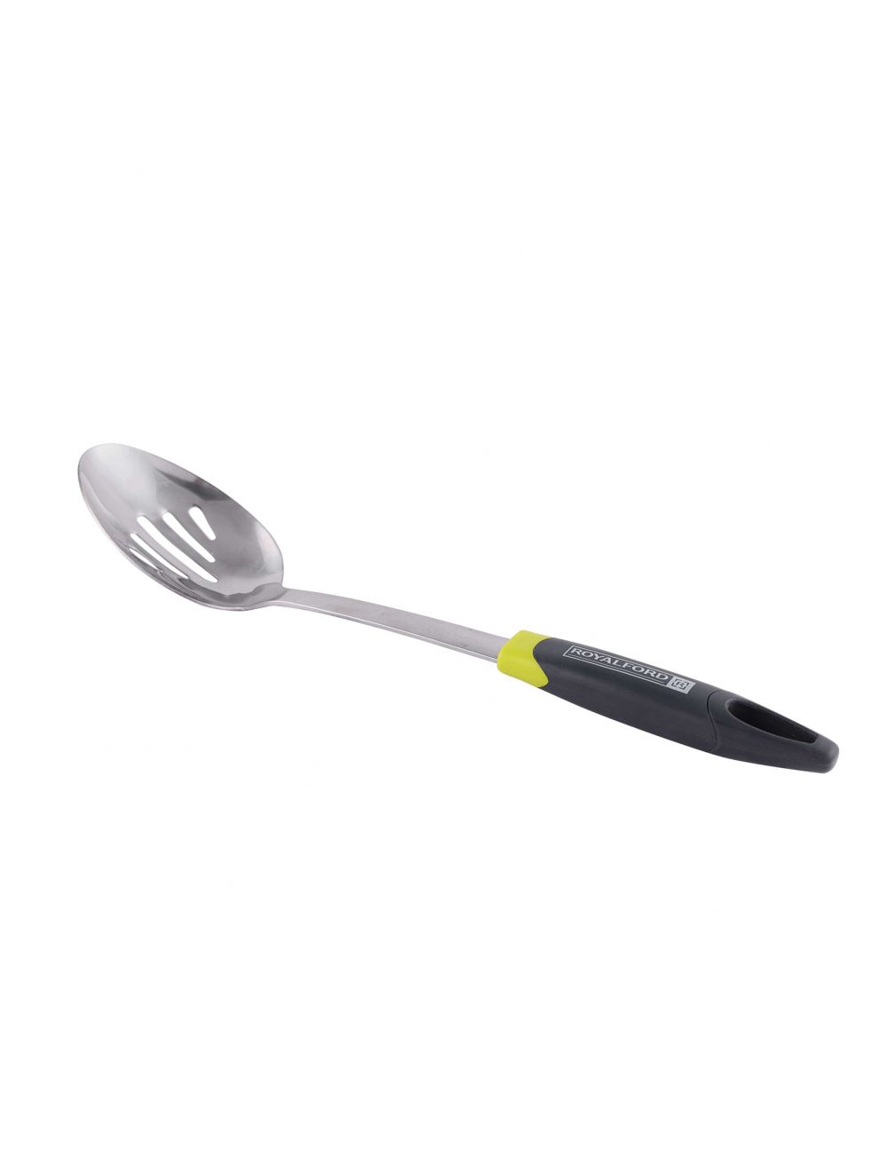 Royalford Stainless Steel Slotted Spoon Black