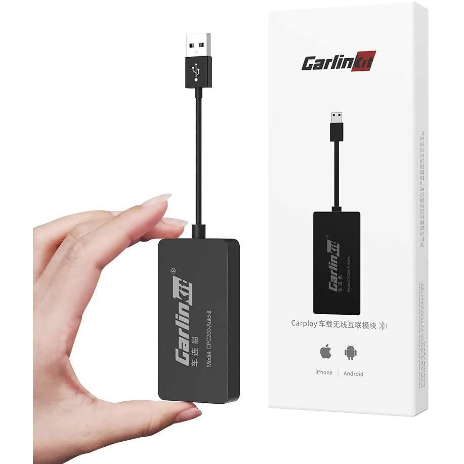 Carlinkit Wired Apple Carplay Dongle Android Auto Carplay Smart Link USB  Dongle Adapter for Navigation Media Player Mirrorlink Color: Wired Version  BK, Accessories Package: Official Genuine