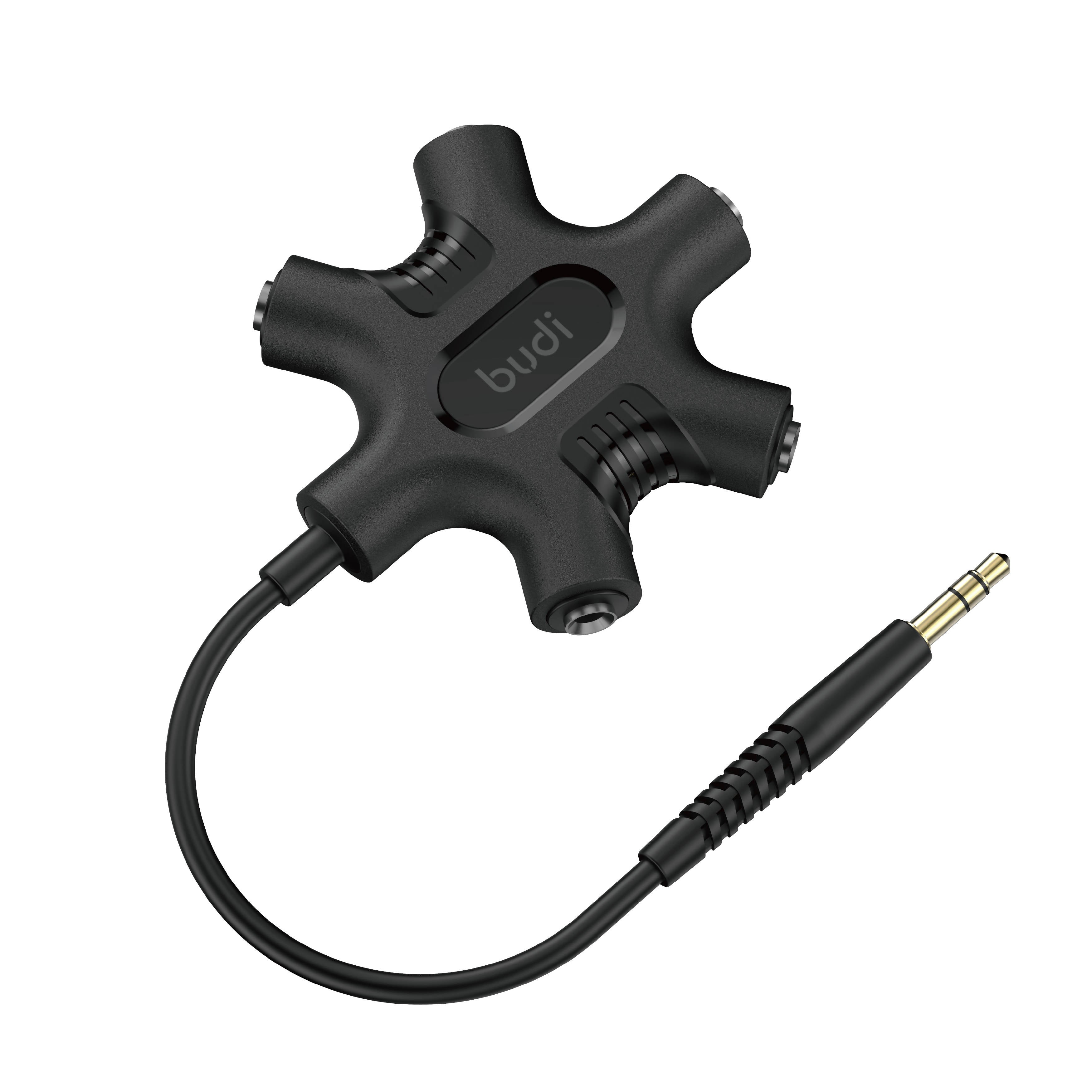 Budi 5 in 1 Rockstar and Aux Cable 123 Black
