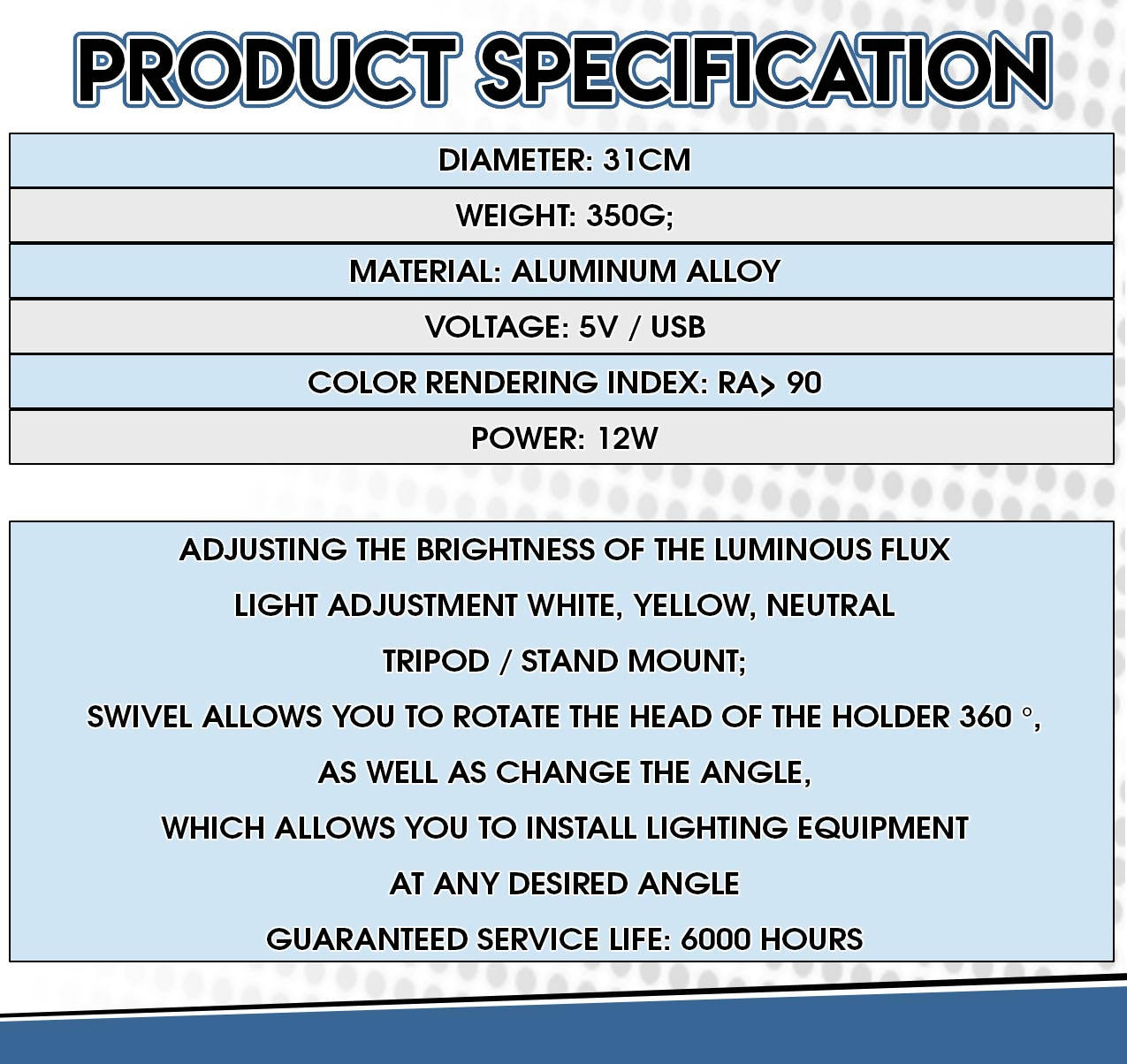 S31 Beauty Live Round Lamp