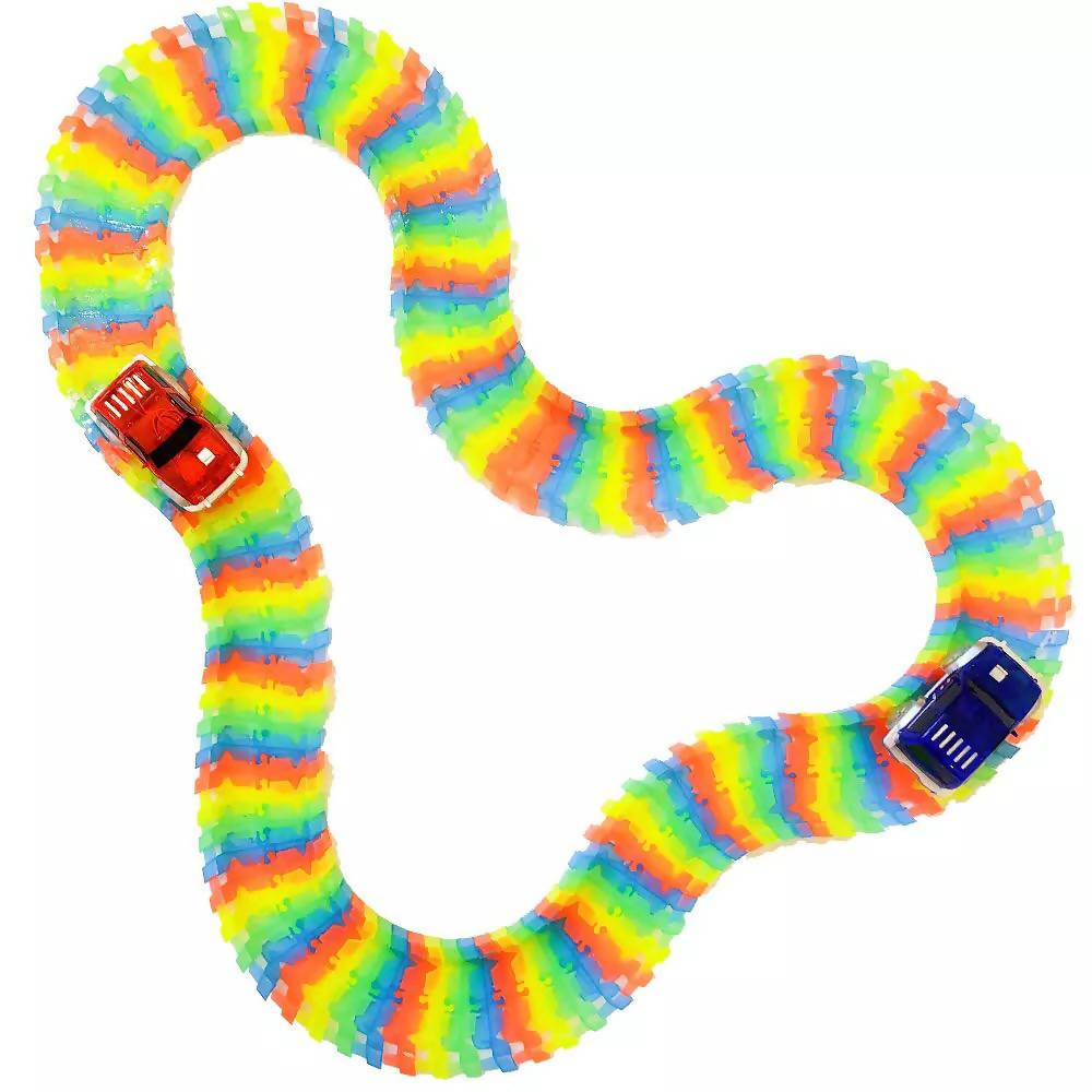 220 Pieces DIY Race glow Tracks, Flexible Bendable Dark Glow