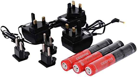 Geepas Family Pack Rechargeable LED Flashlight Set of 3 | in Bahrain | Halabh.com