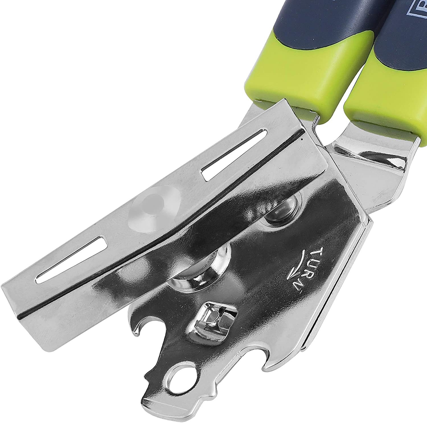 RoyalFord Stainless Steel Can Opener With ABS Handle Multicolor