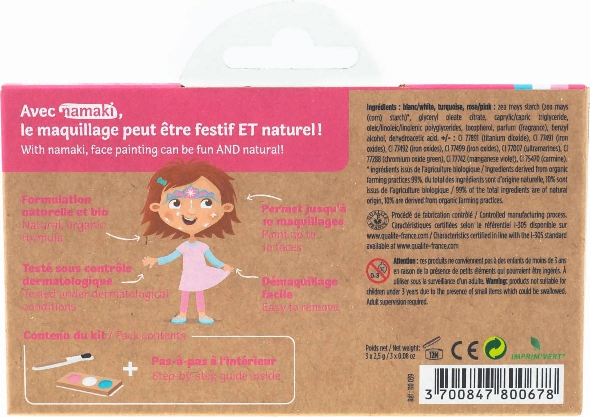 Namki Princess & Unicorn Face Painting Kit Color Multi