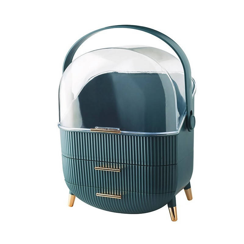 Nordic Makeup Storage Organizer Cosmetics Display Case With Storage Box And Transparent Cover