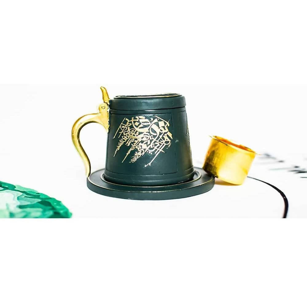 Cuijingr Cup Incense Burner For Office Dark Green