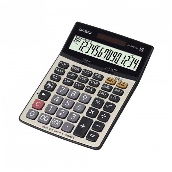 Casio 14 Digital Calculator - Silver and Black