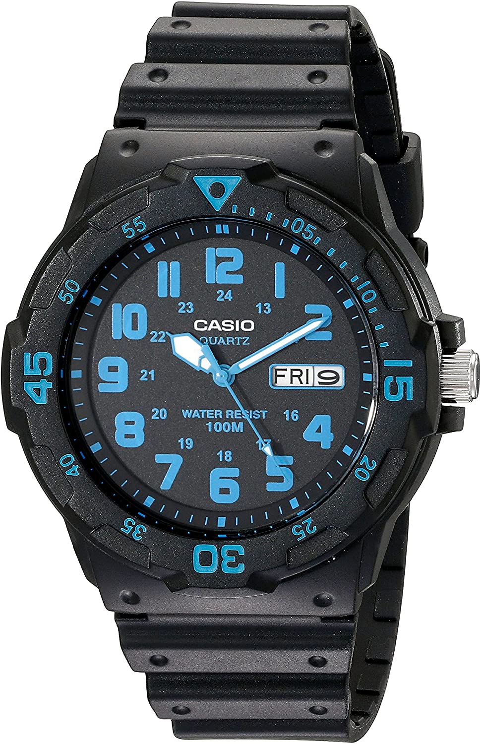 Casio Neo Display Black Watch MRW-200H-2BVDF | Resin | Water-Resistant | Minimal | Quartz Movement | Lifestyle| Business | Scratch-resistant | Fashionable | Halabh.com